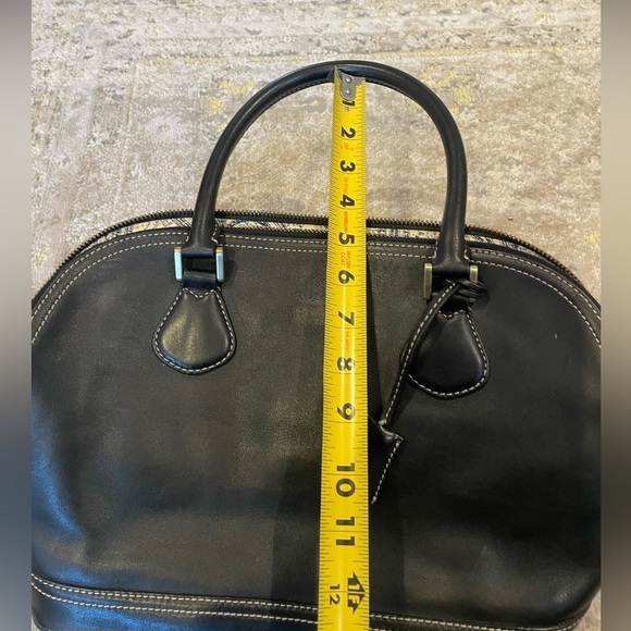 J. Crew Black Leather Satchel Handbag - Picture 8 of 11